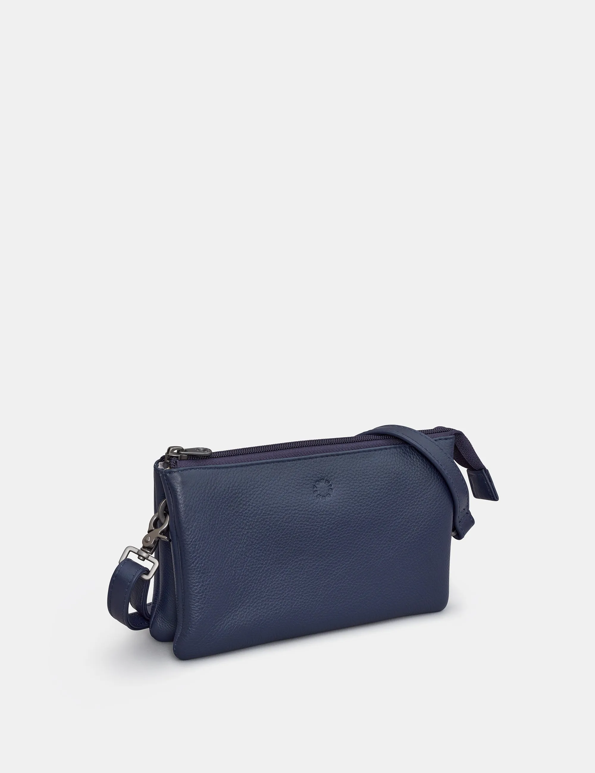 Logan Navy Leather Mulitway Cross Body Bag