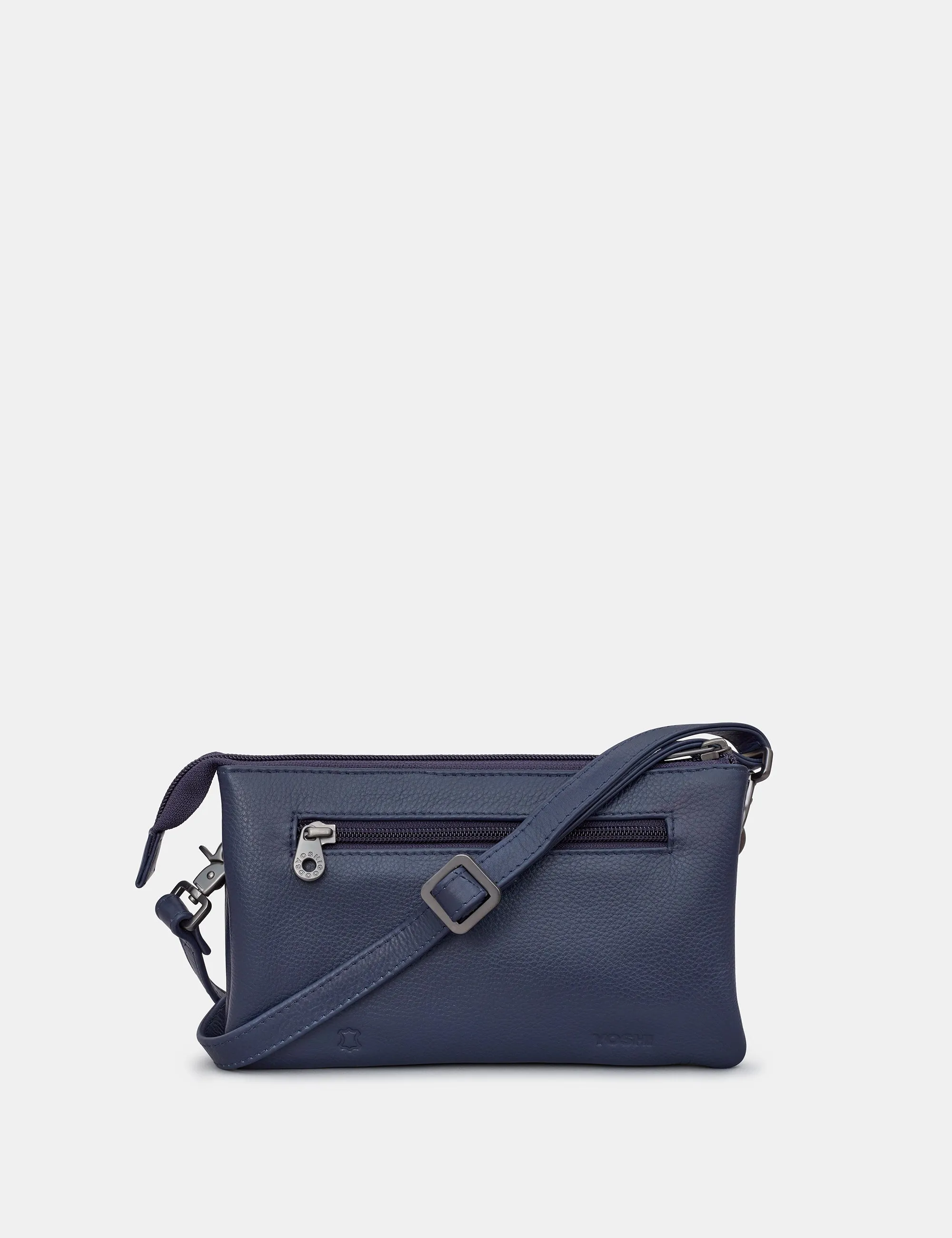 Logan Navy Leather Mulitway Cross Body Bag