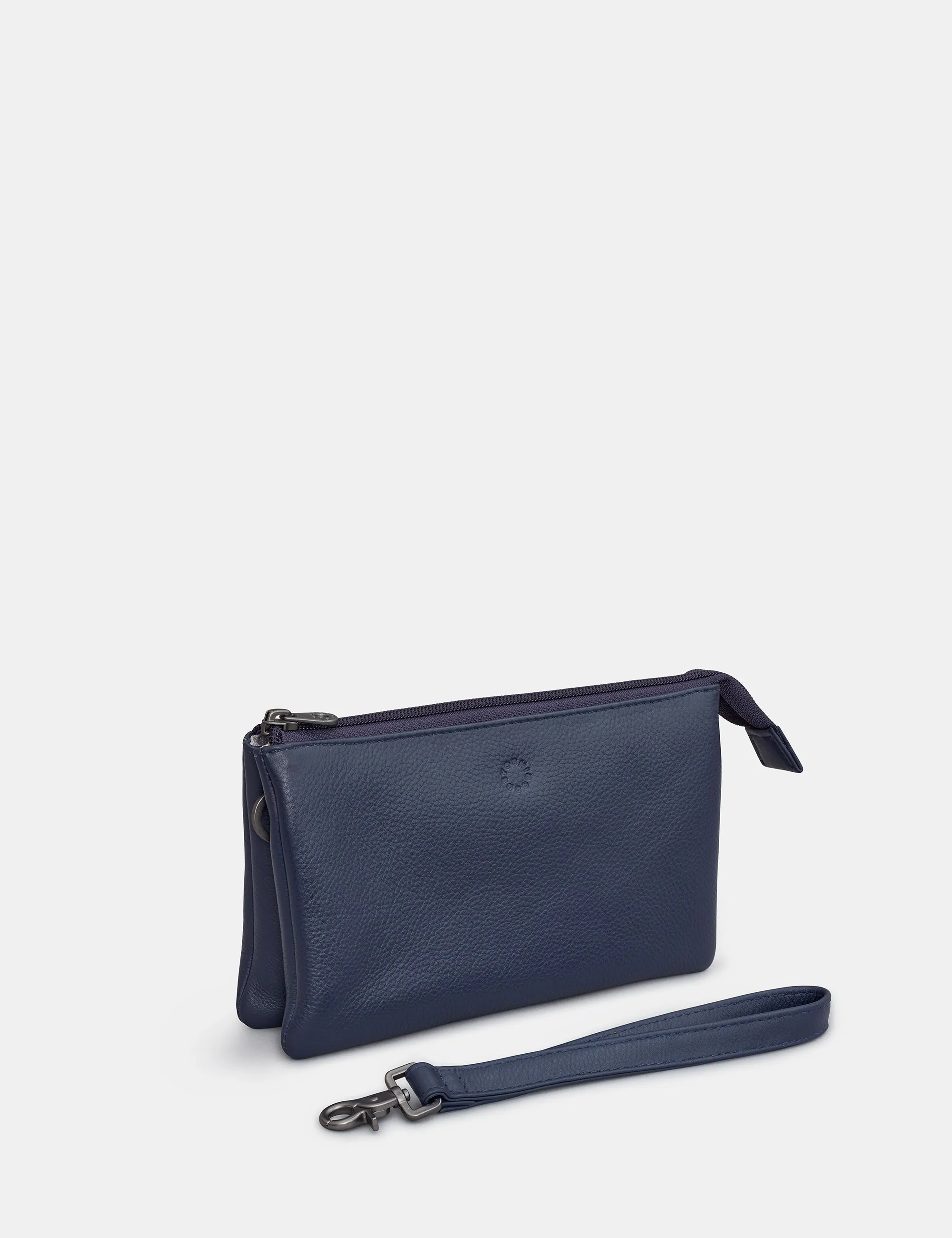 Logan Navy Leather Mulitway Cross Body Bag