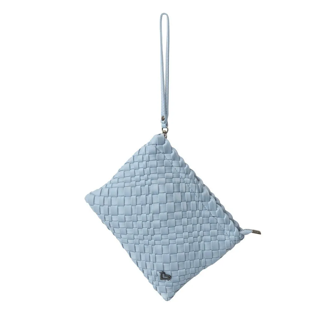 London Large Woven Tote - Sky Blue