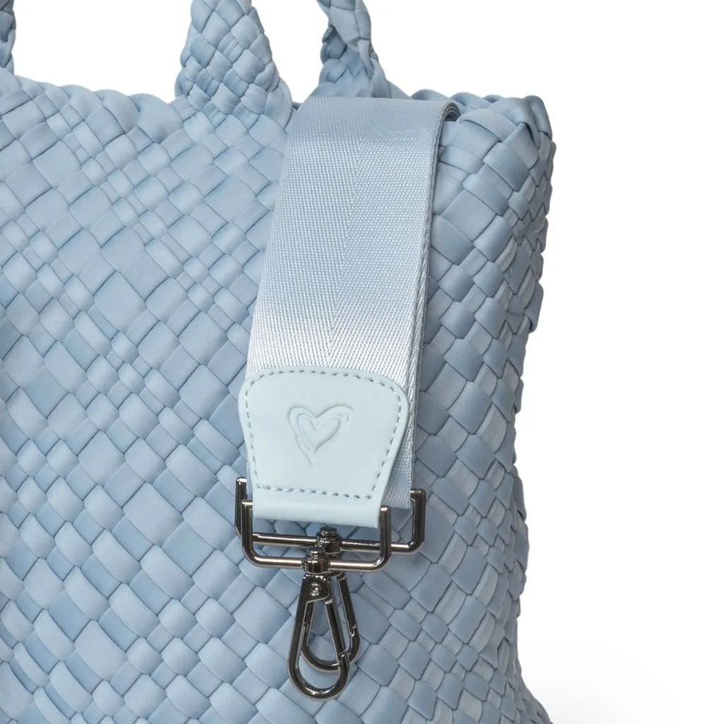 London Large Woven Tote - Sky Blue