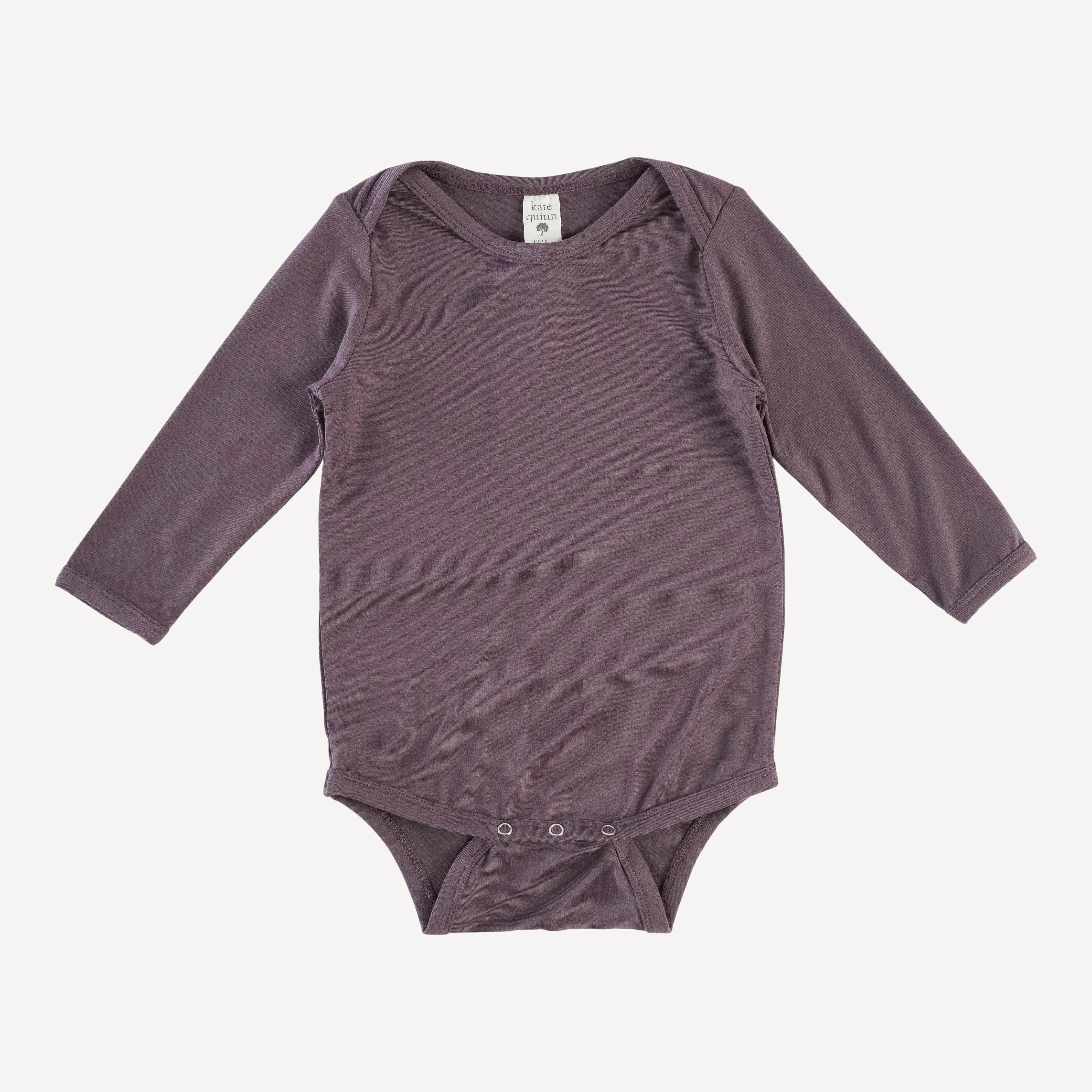 long sleeve lap neck bodysuit | eggplant | lenzing modal