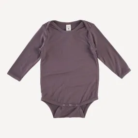 long sleeve lap neck bodysuit | eggplant | lenzing modal