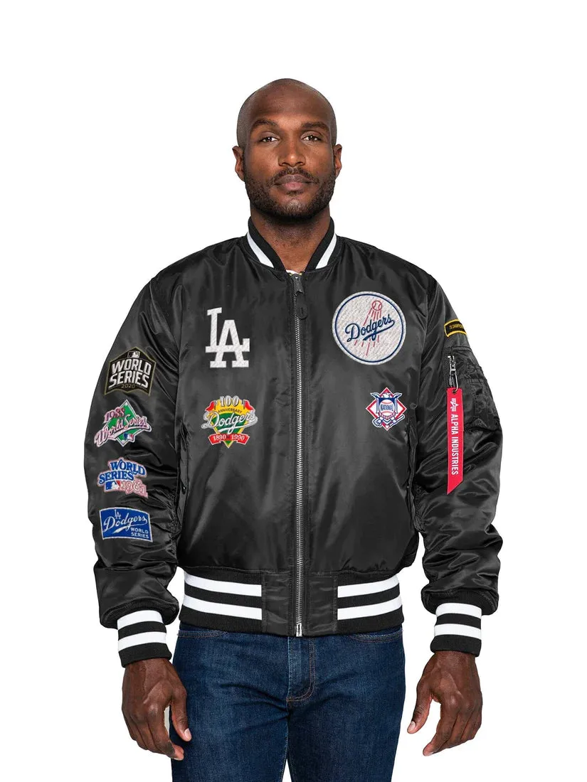 LOS ANGELES DODGERS X ALPHA X NEW ERA REVERSIBLE BOMBER JACKET