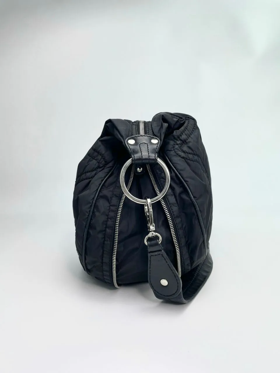 Luna Nylon Media Bag in Black