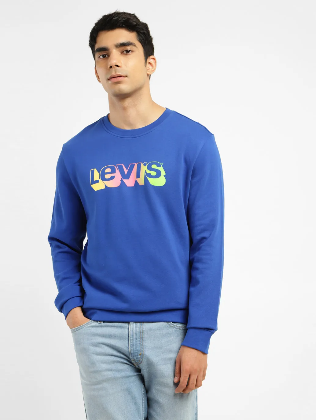 Men's Brand Logo Crew Neck Sweatshirt