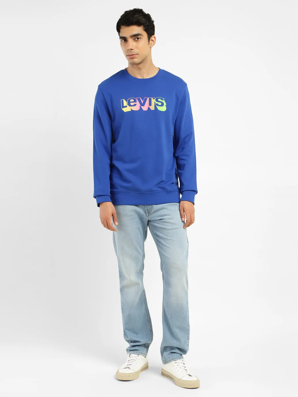 Men's Brand Logo Crew Neck Sweatshirt