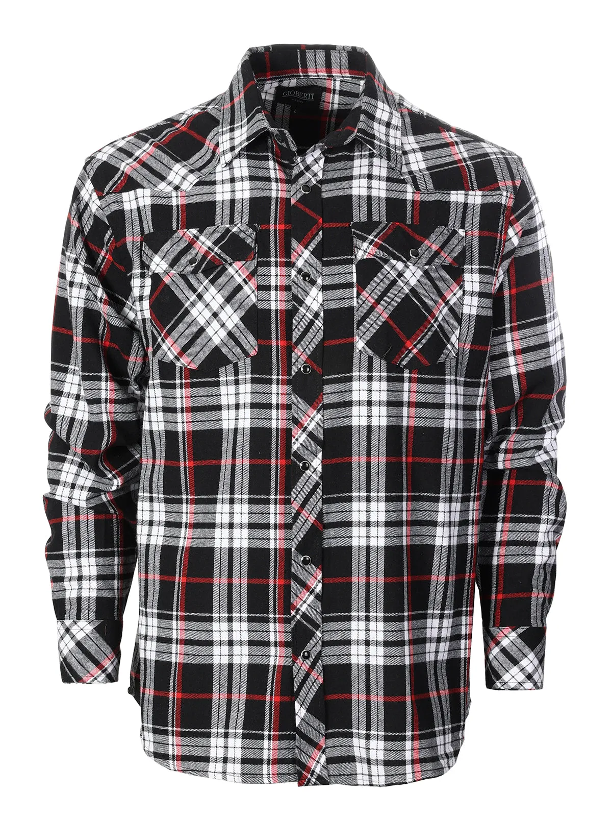 Men's Flannel Plaid Shirt w/ Snaps