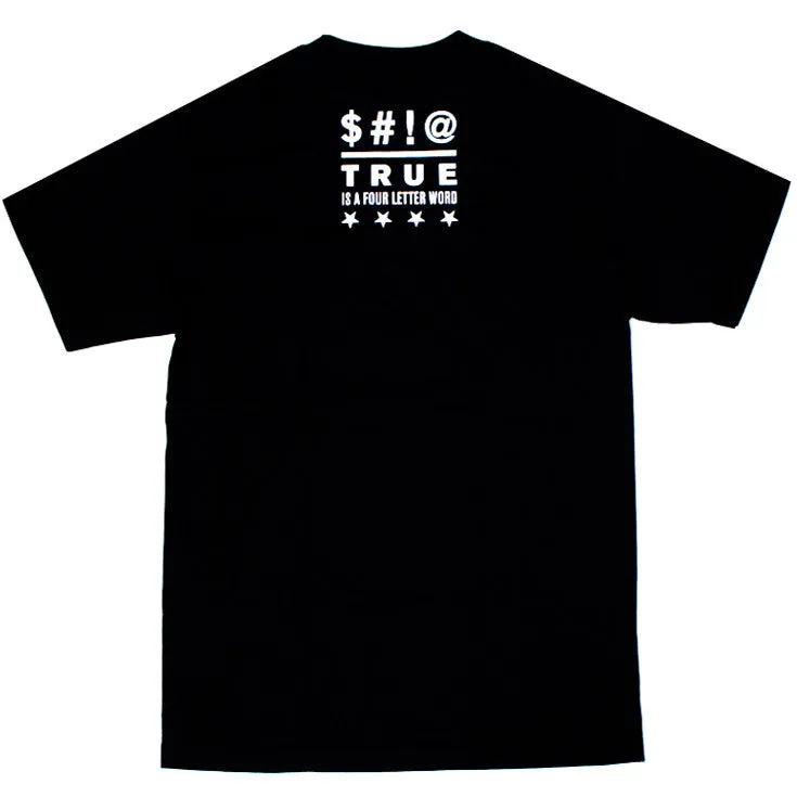 Mens True Four Letter T-Shirt Black