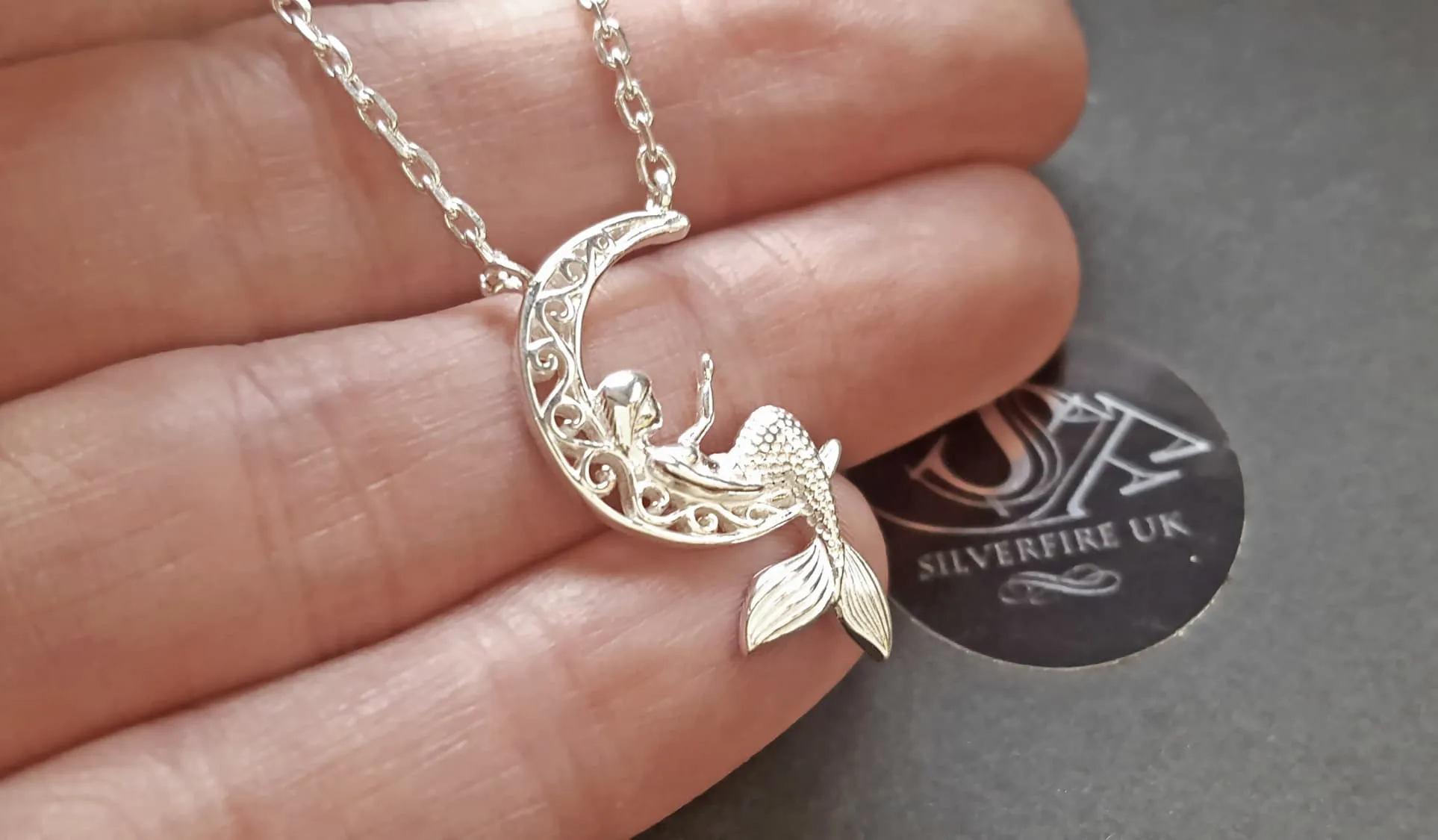 Mermaid On The Moon Necklace