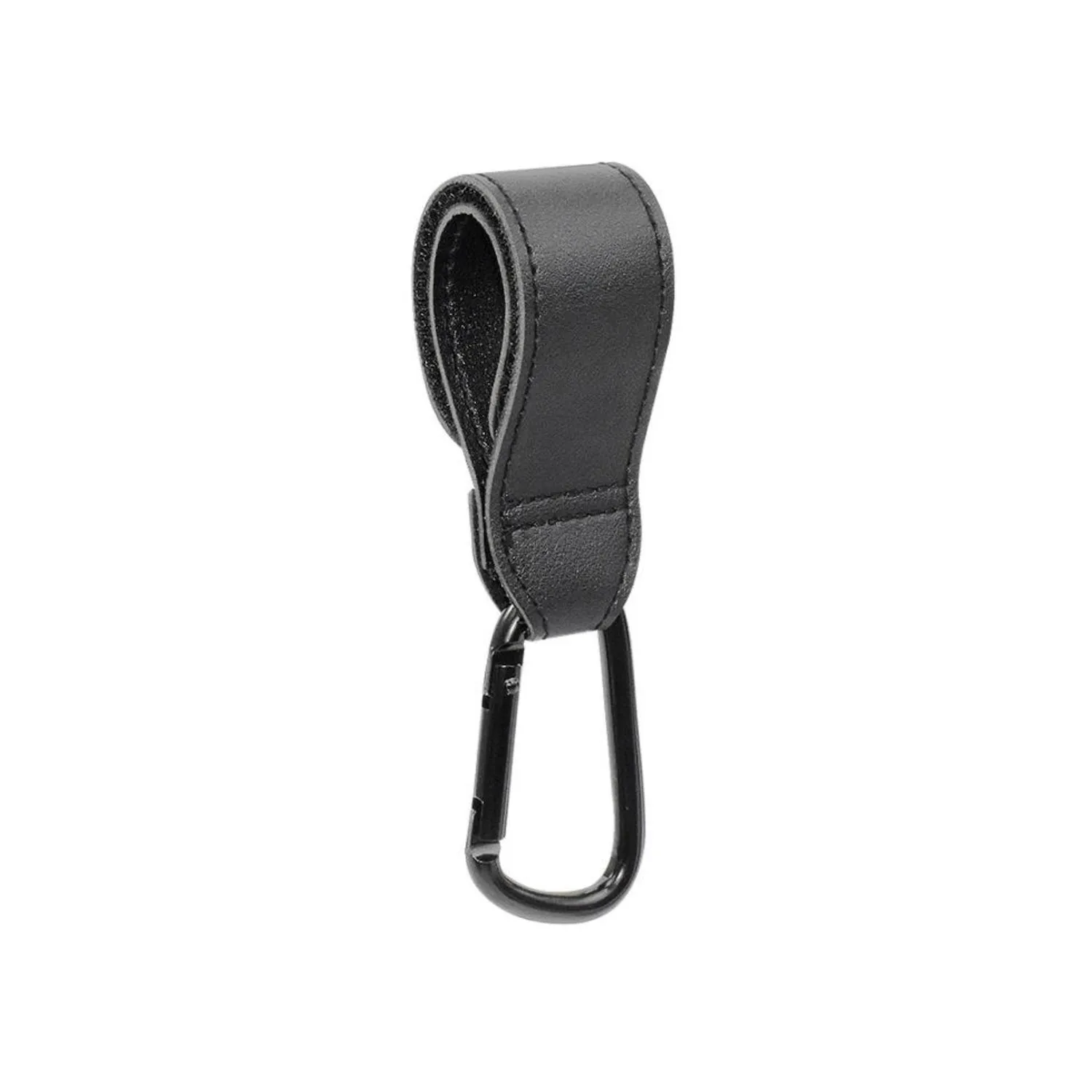 Midnight Black PU Leather Stroller Strap