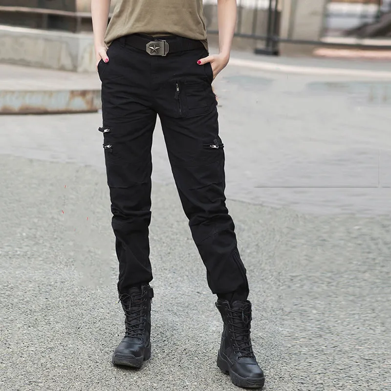 Military StyleMulti-Pocket Women's Cargo Pants