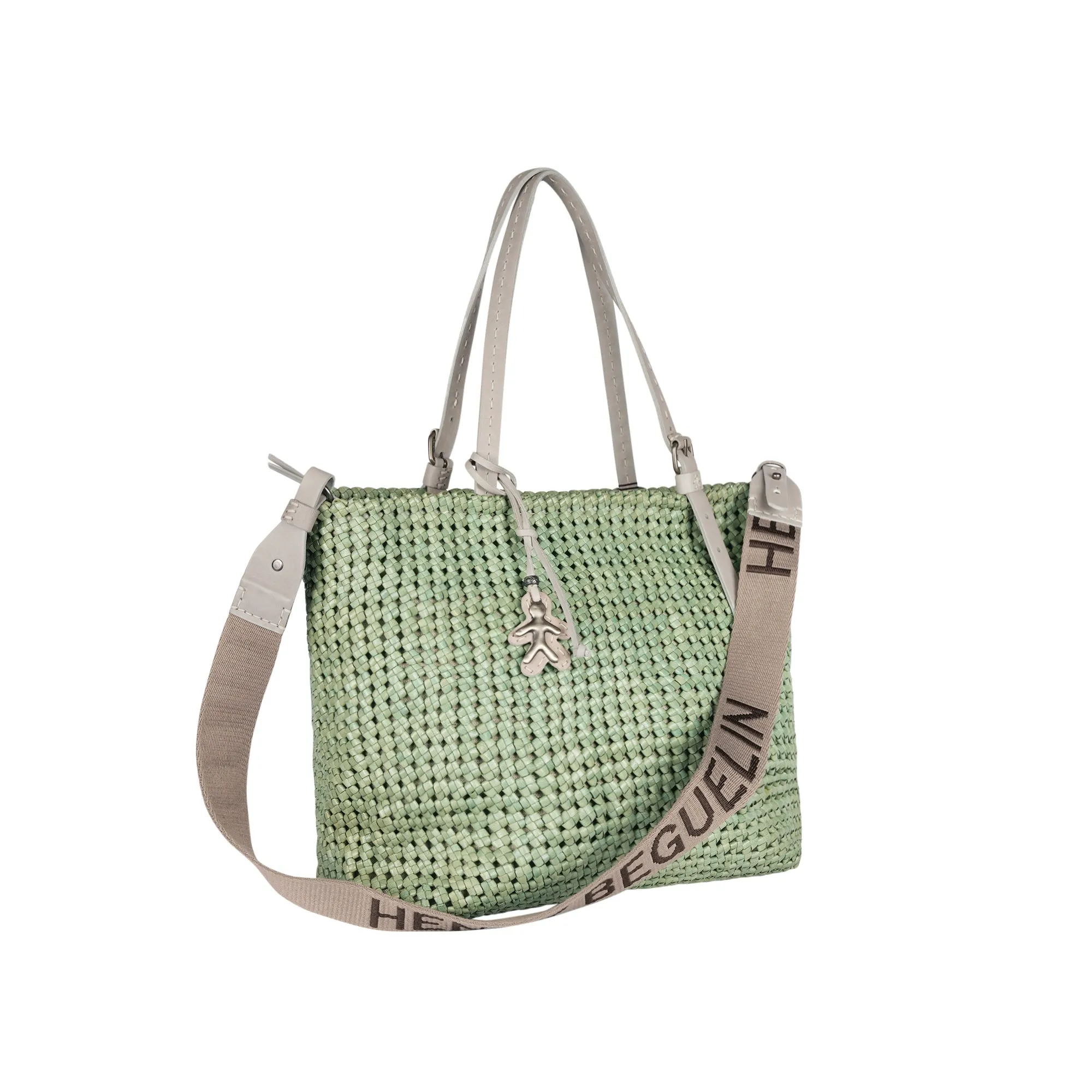 Minerva Shopping M HB Intreccio Crochet Agave Green