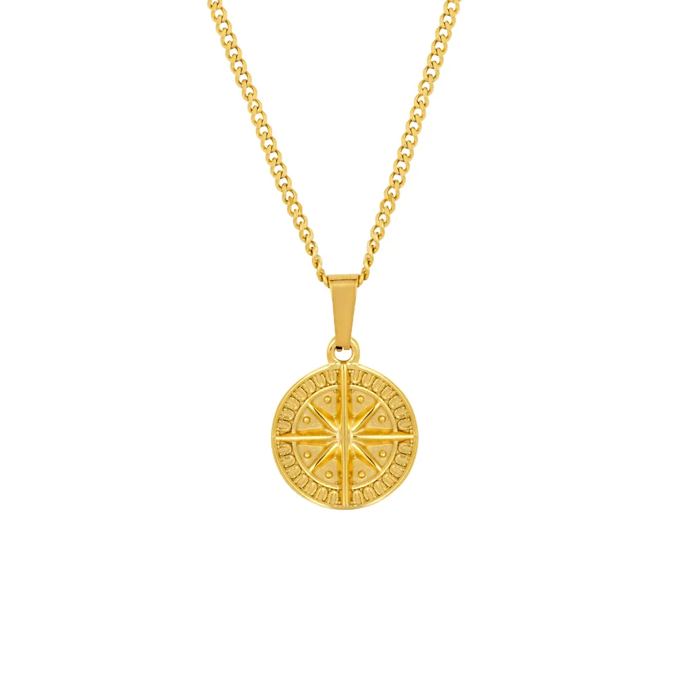 Mini Compass Pendant - Gold