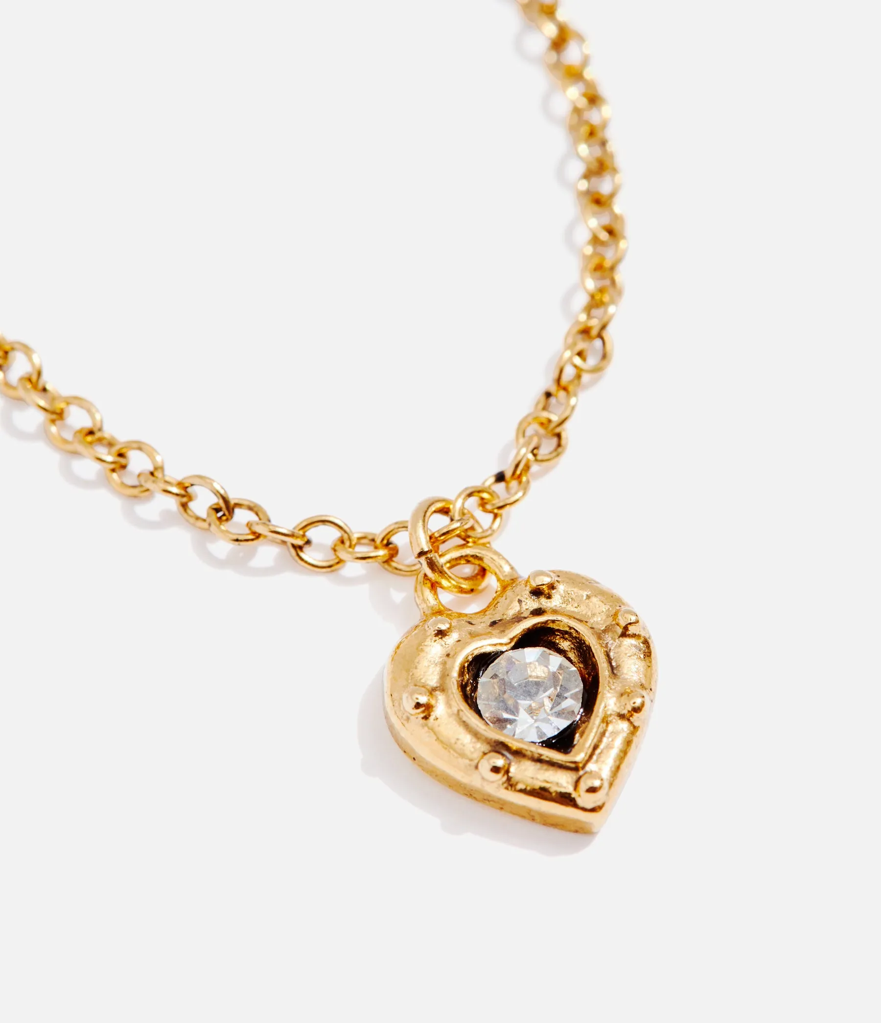 Mini Rhinestone Heart Necklace