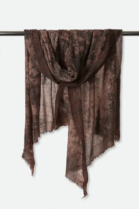 MOCHA SCARF IN HAND DYED CASHMERE