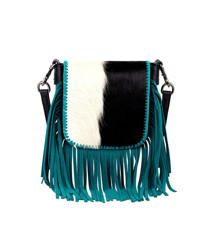 Montana West Genuine Leather Hair-On Fringe Crossbody Bag