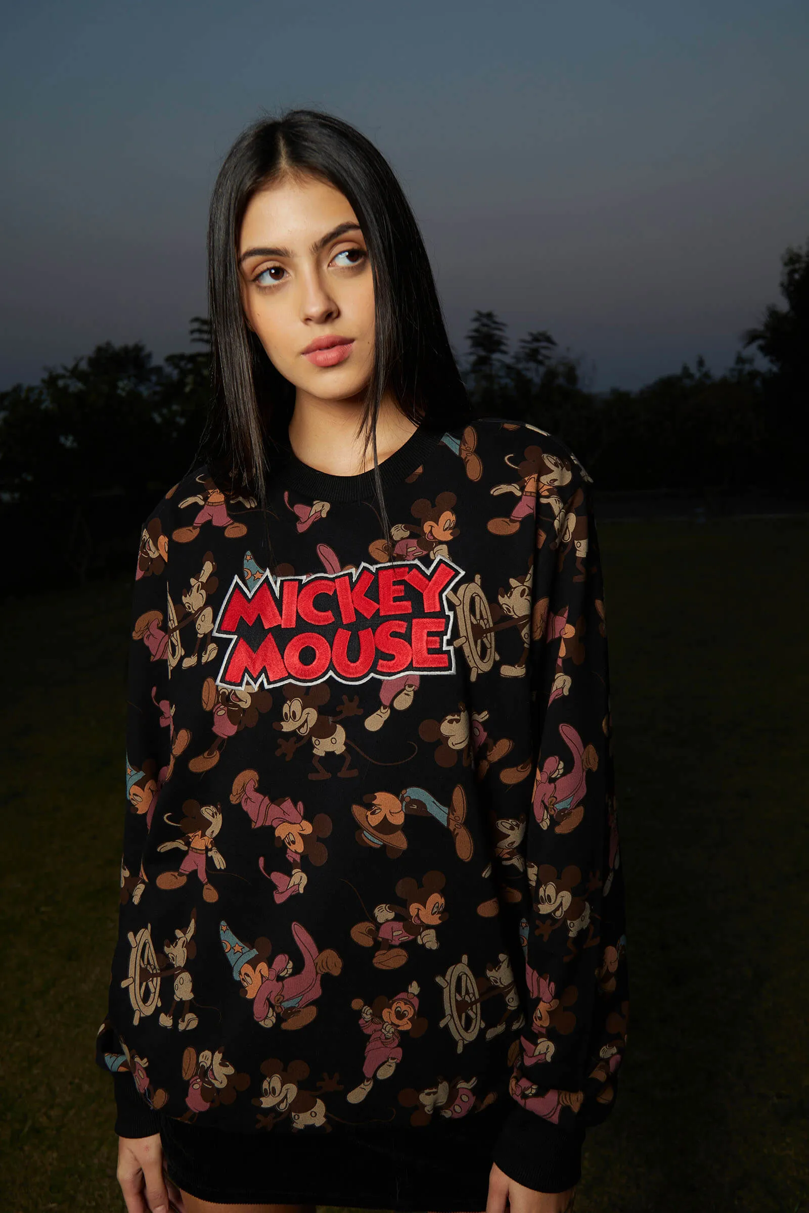 Moody Mickey Mouse Oversized Sweatshirt