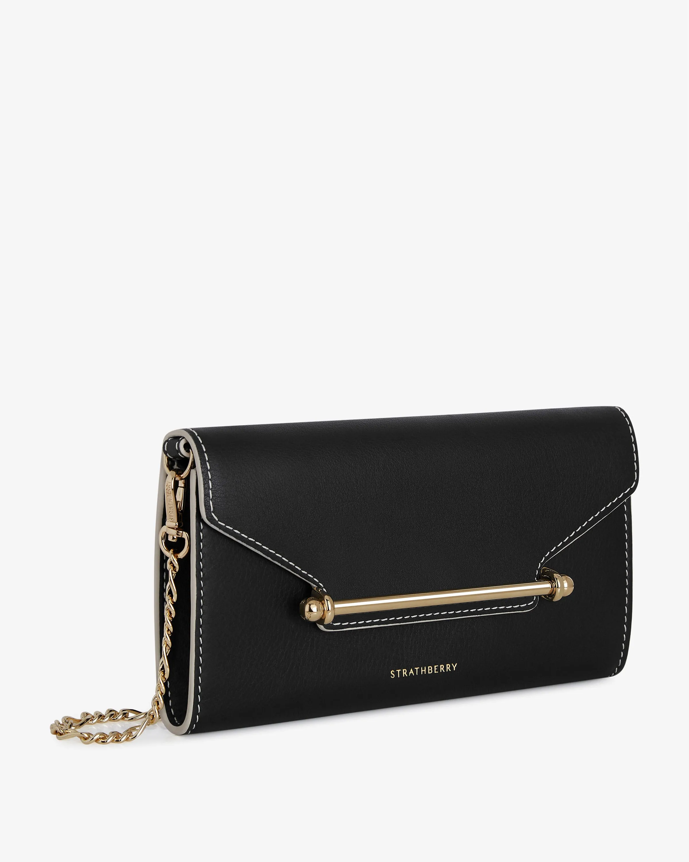 Multrees Chain Wallet - Black with Vanilla Edge/Stitch