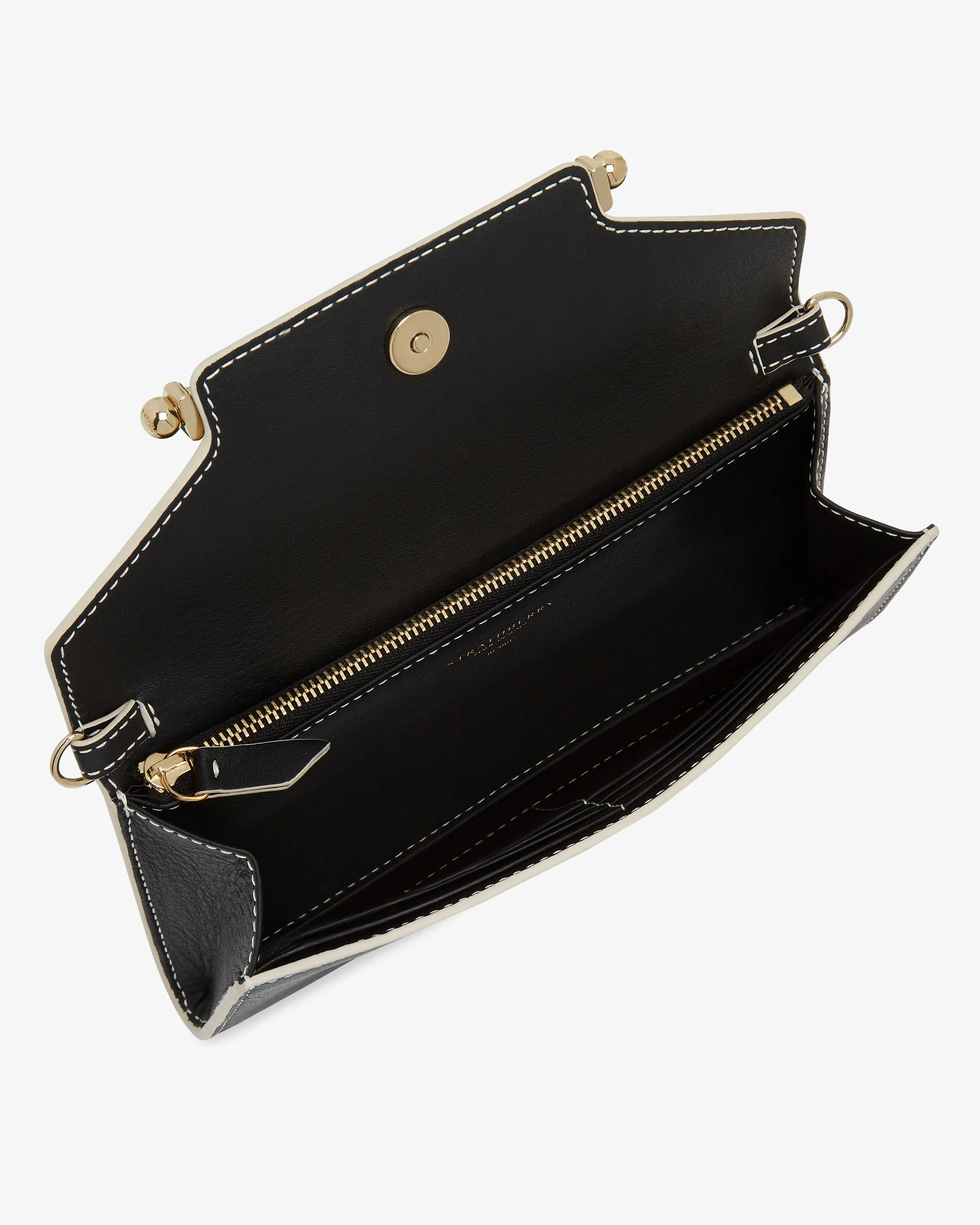 Multrees Chain Wallet - Black with Vanilla Edge/Stitch