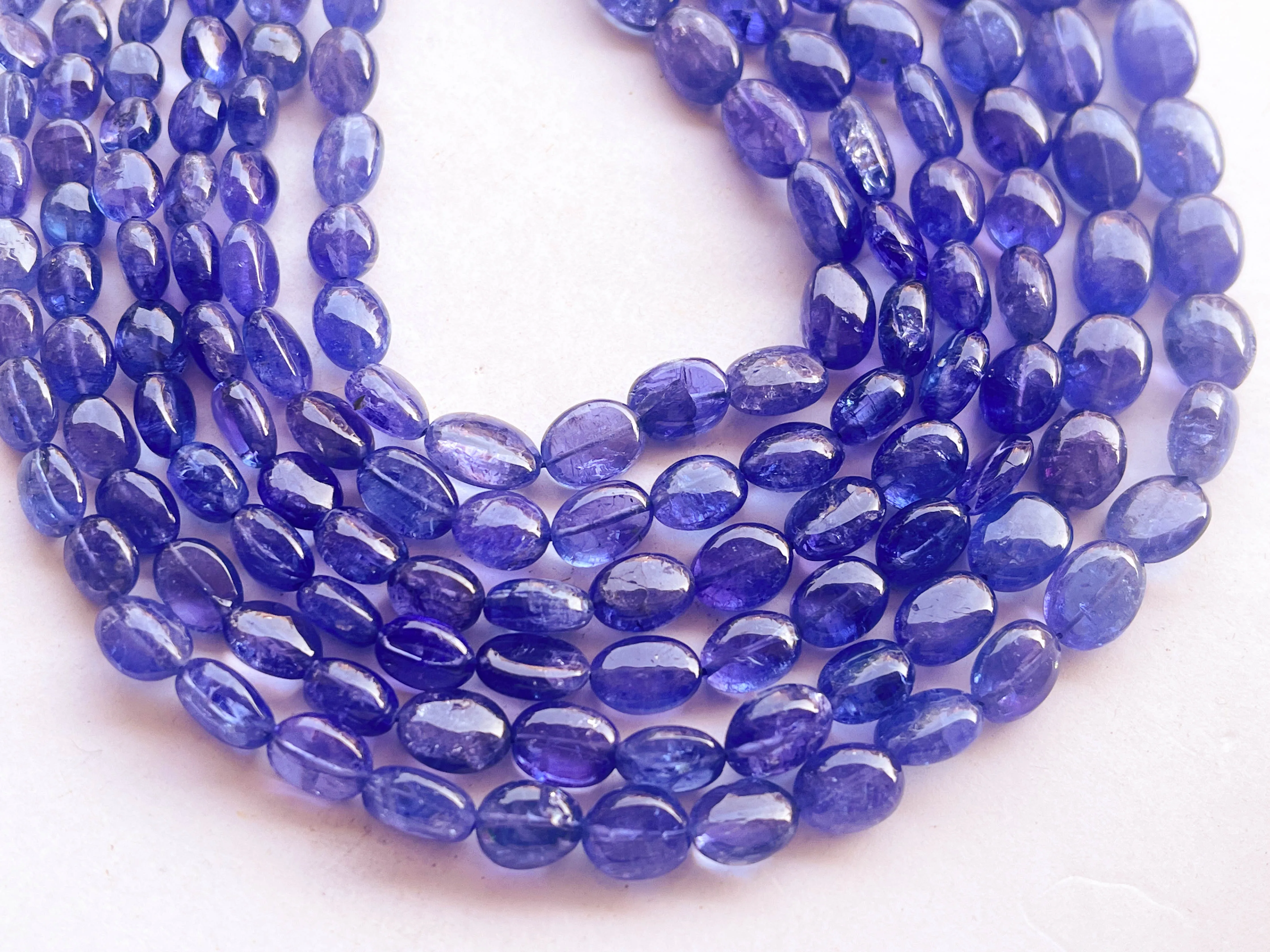 Natural AAA  Tanzanite Smooth Tumble or Nuggets Shape Beads | 20 inch