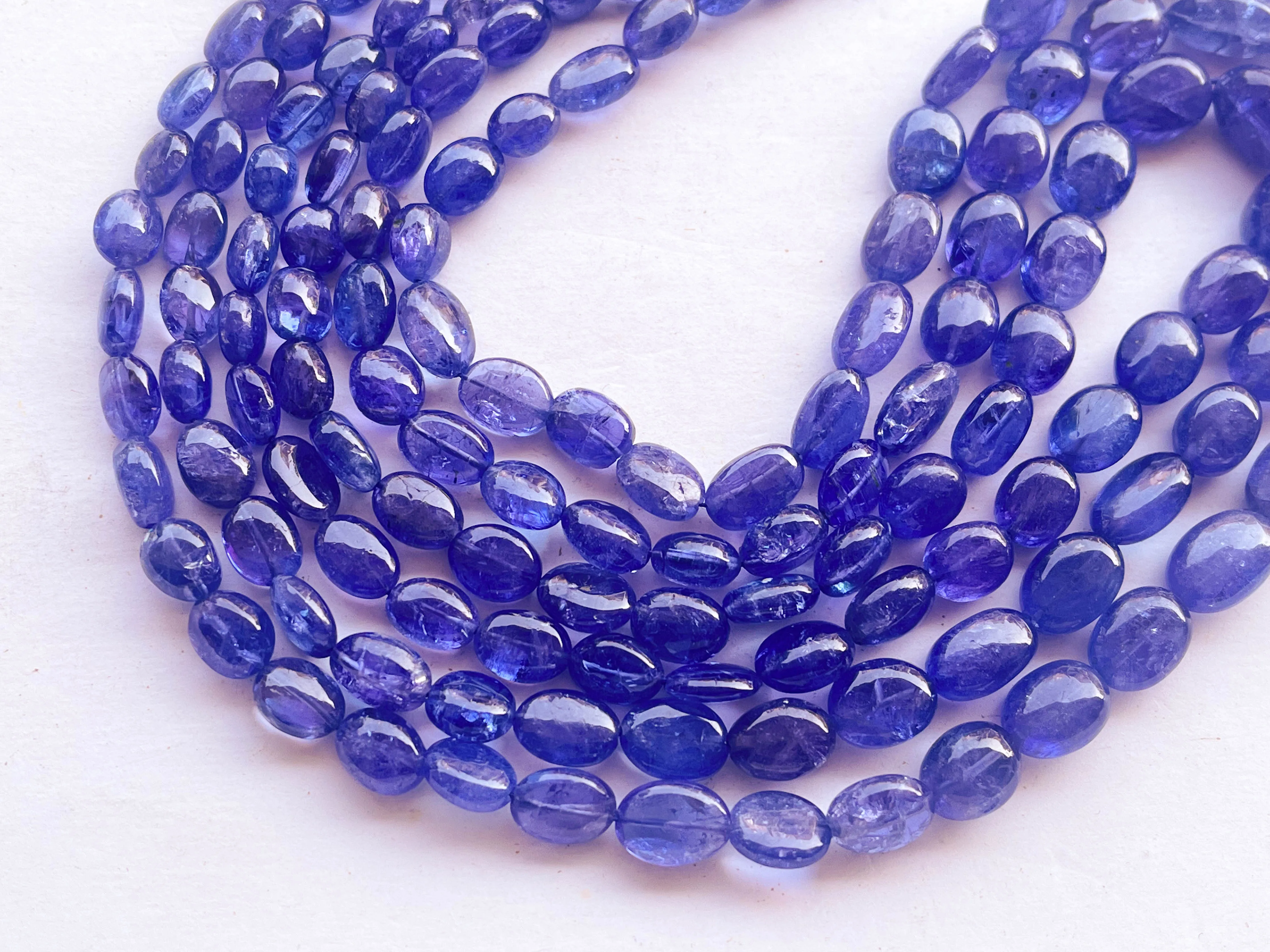 Natural AAA  Tanzanite Smooth Tumble or Nuggets Shape Beads | 20 inch