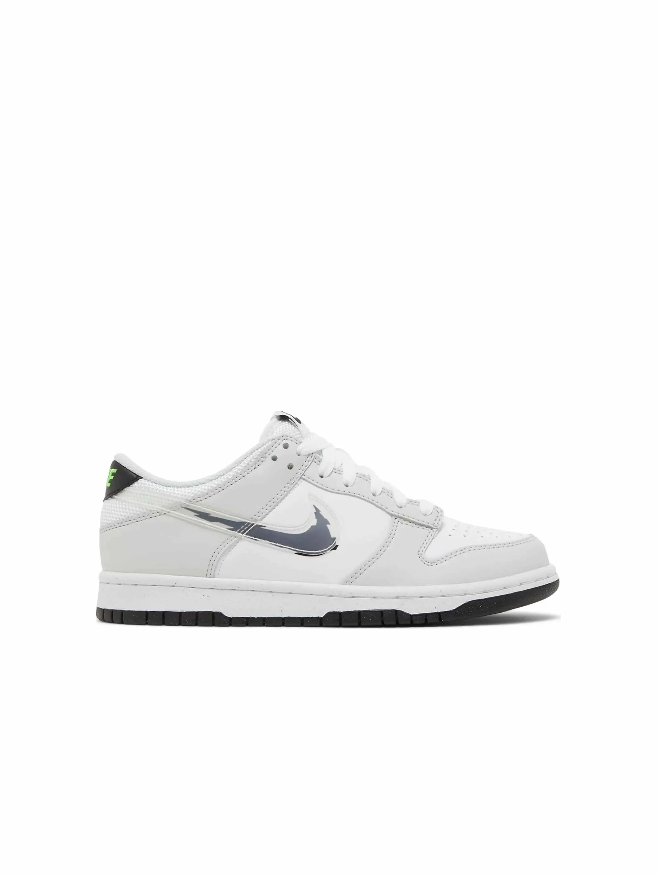 Nike Dunk Low Glitch Swoosh White Grey (GS)