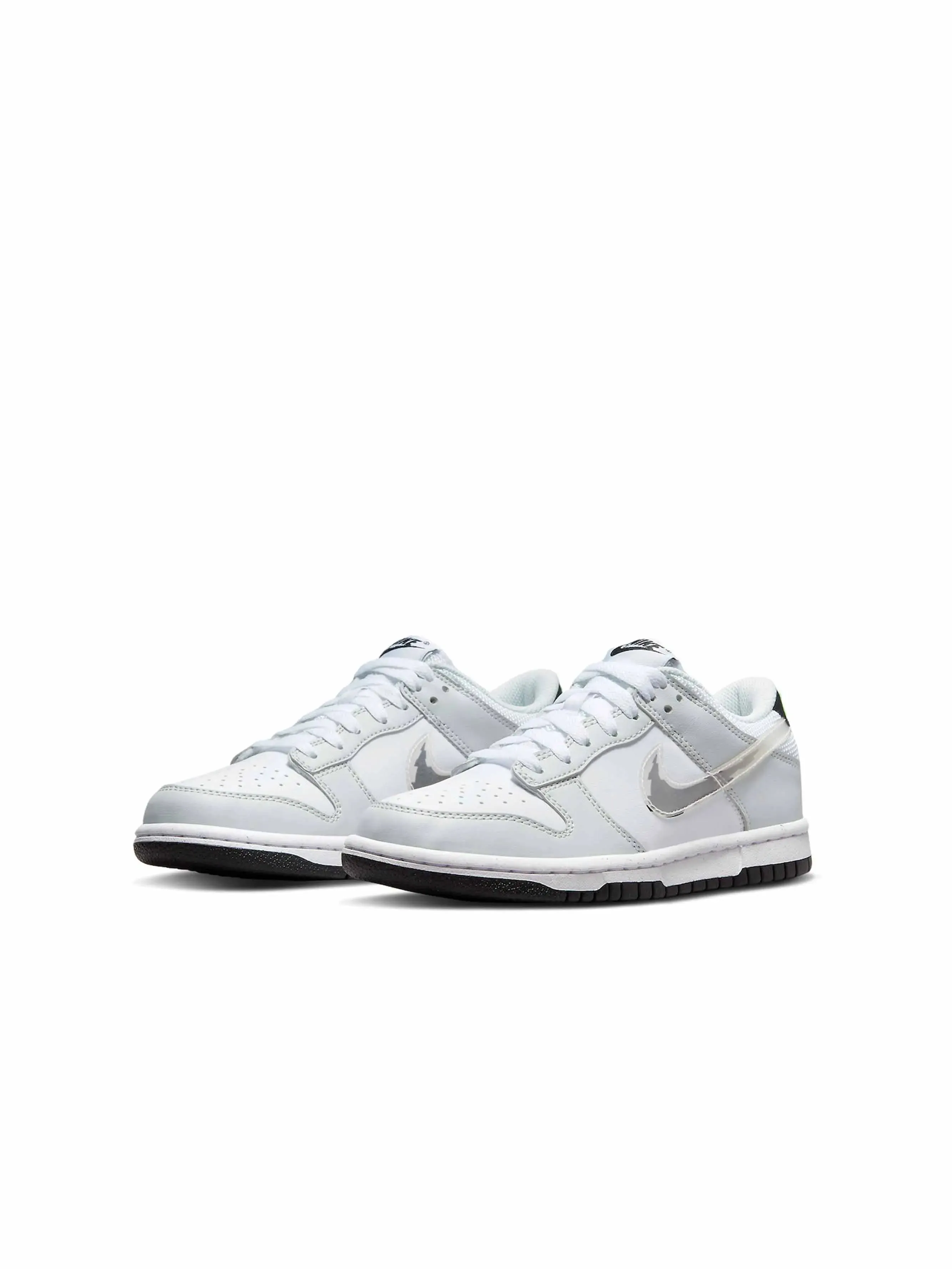 Nike Dunk Low Glitch Swoosh White Grey (GS)