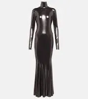 Norma kamali Metallic Fishtail Jersey Gown UK S