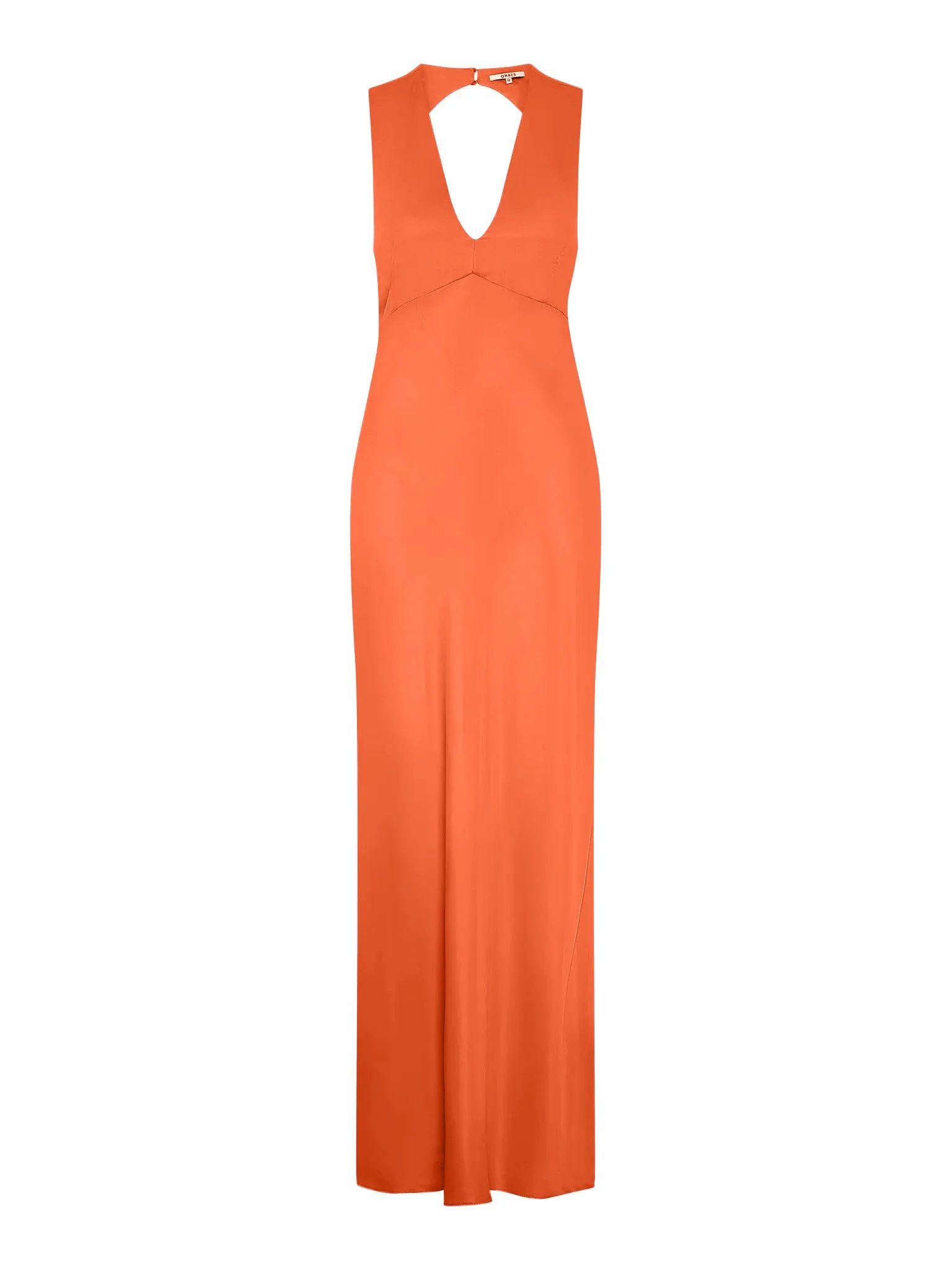 Nova Tie Back Dress in Brick Orange