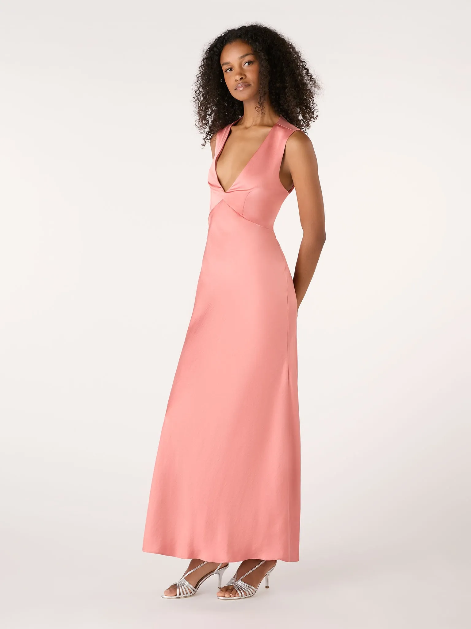 Nova Tie Back Dress in Coral