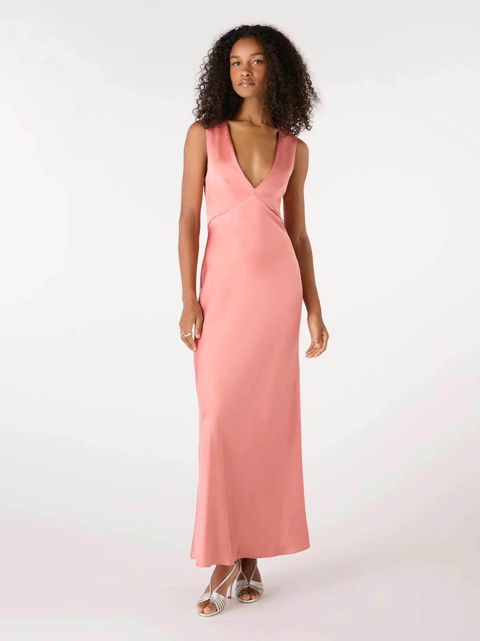 Nova Tie Back Dress in Coral