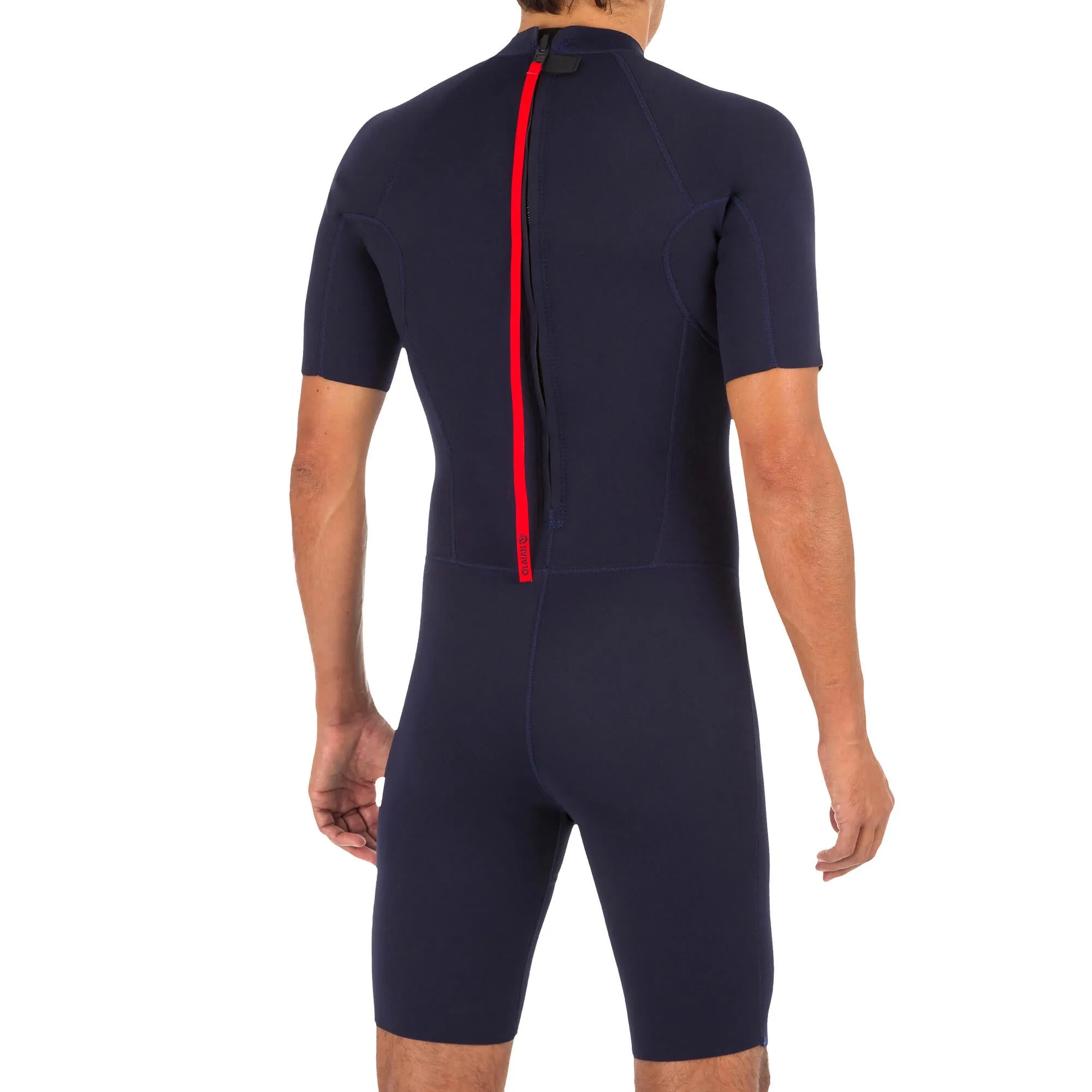 Olaian 100 men's 1.5mm neoprene Shorty Surfing wetsuit - navy blue