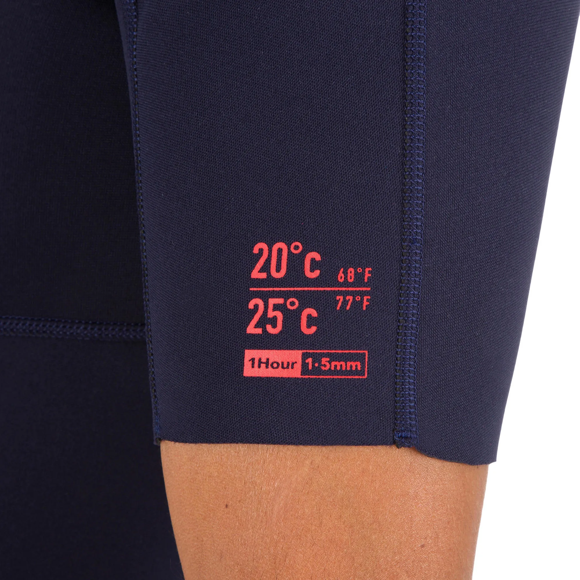 Olaian 100 men's 1.5mm neoprene Shorty Surfing wetsuit - navy blue