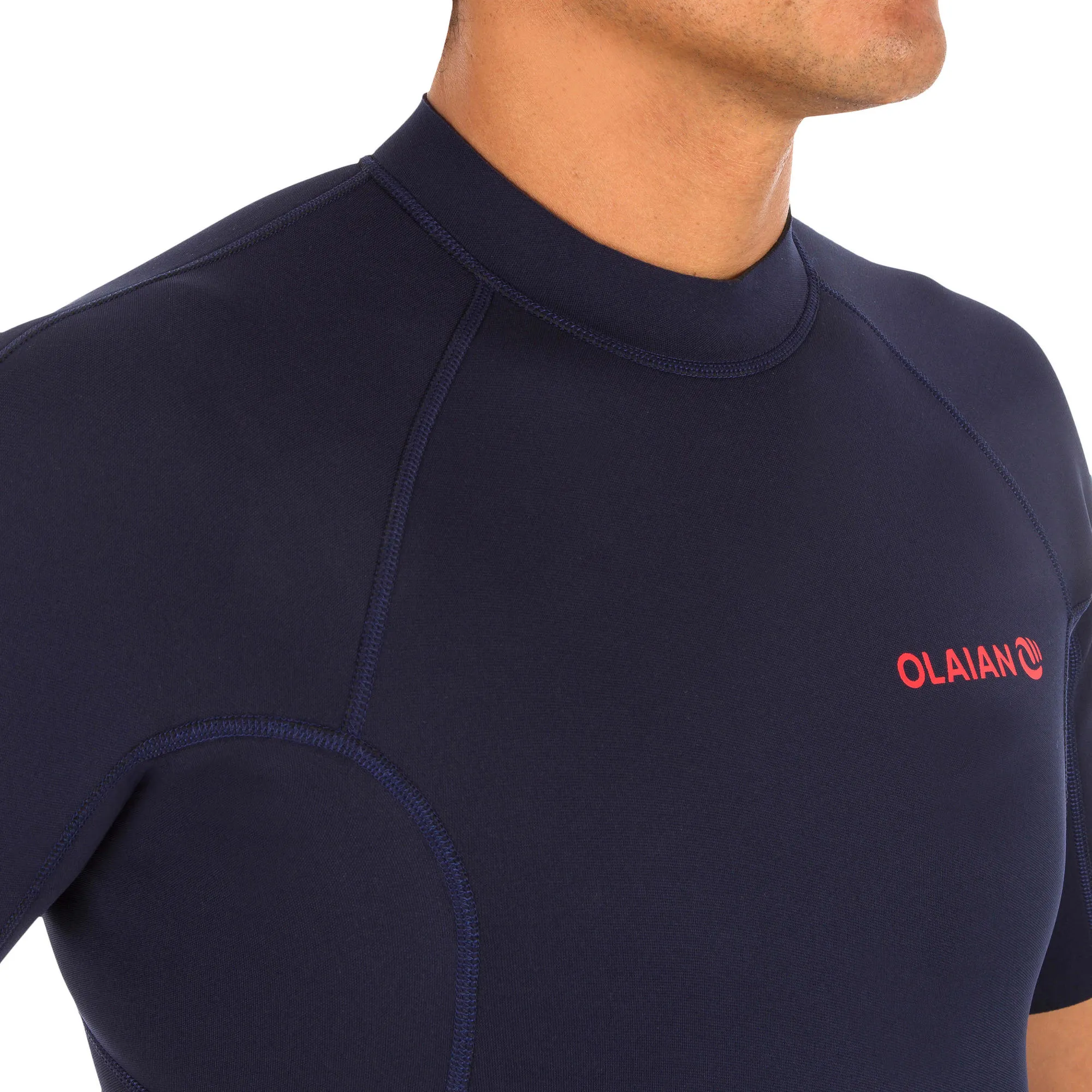 Olaian 100 men's 1.5mm neoprene Shorty Surfing wetsuit - navy blue