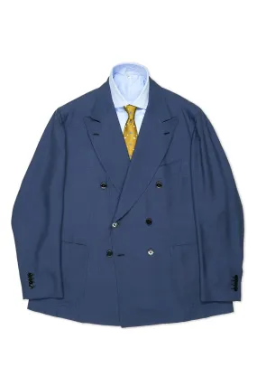 Orazio Luciano Blue Silk DB Sport Coat