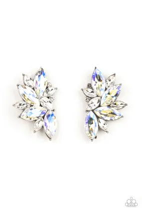 Paparazzi Instant Iridescence - White Iridescent Earrings