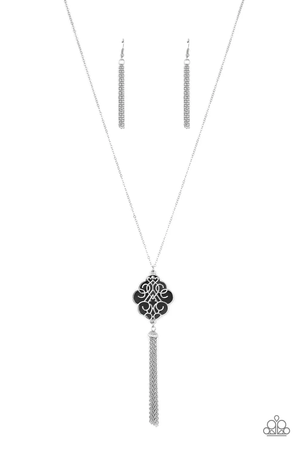 Paparazzi Malibu Mandala - Black Necklace