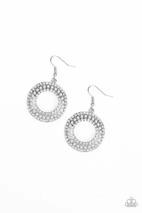 Paparazzi Sparkle Splurge - Silver Earrings