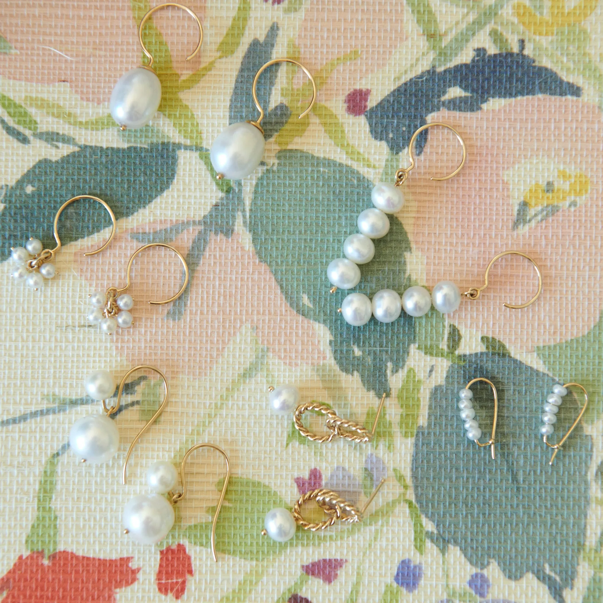 Pearl Twine Link Studs