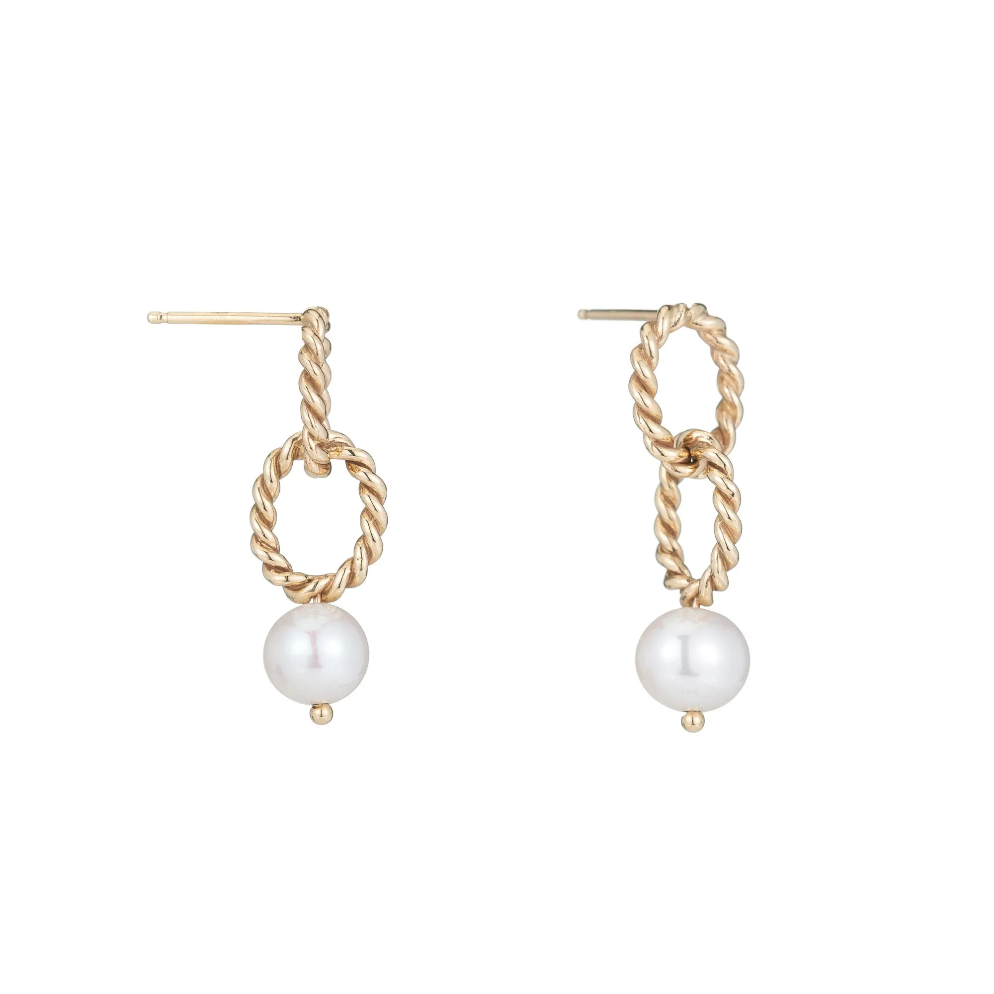 Pearl Twine Link Studs