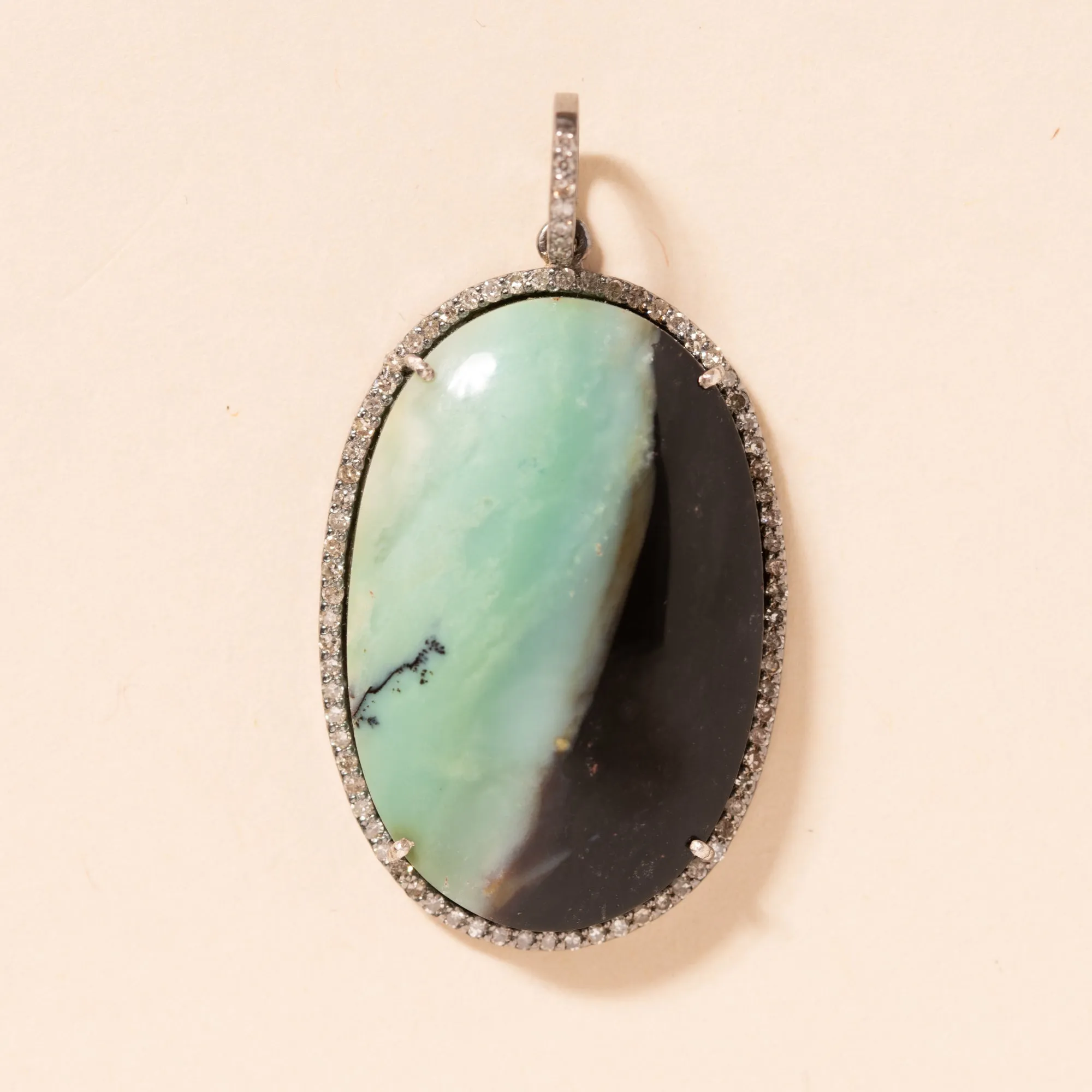 Petrified Opal Cabochon Pendant