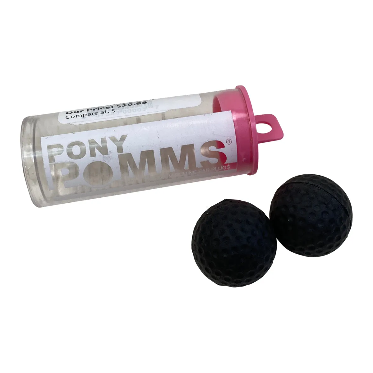 POMMS Pony 'Dimpled' Ear Plugs in Black - Pony