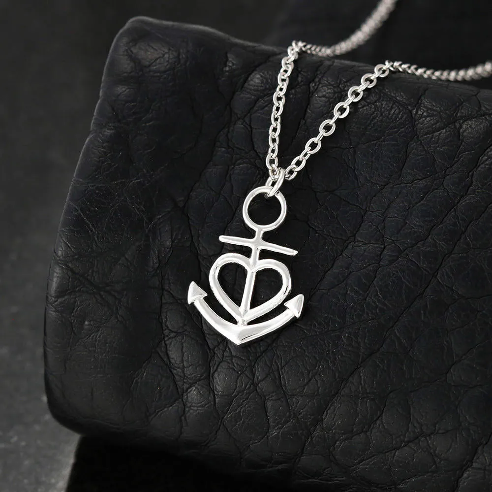 "You Are Braver" Elegant Anchor Heart Necklace- Best Gifts For Mom To Daughter