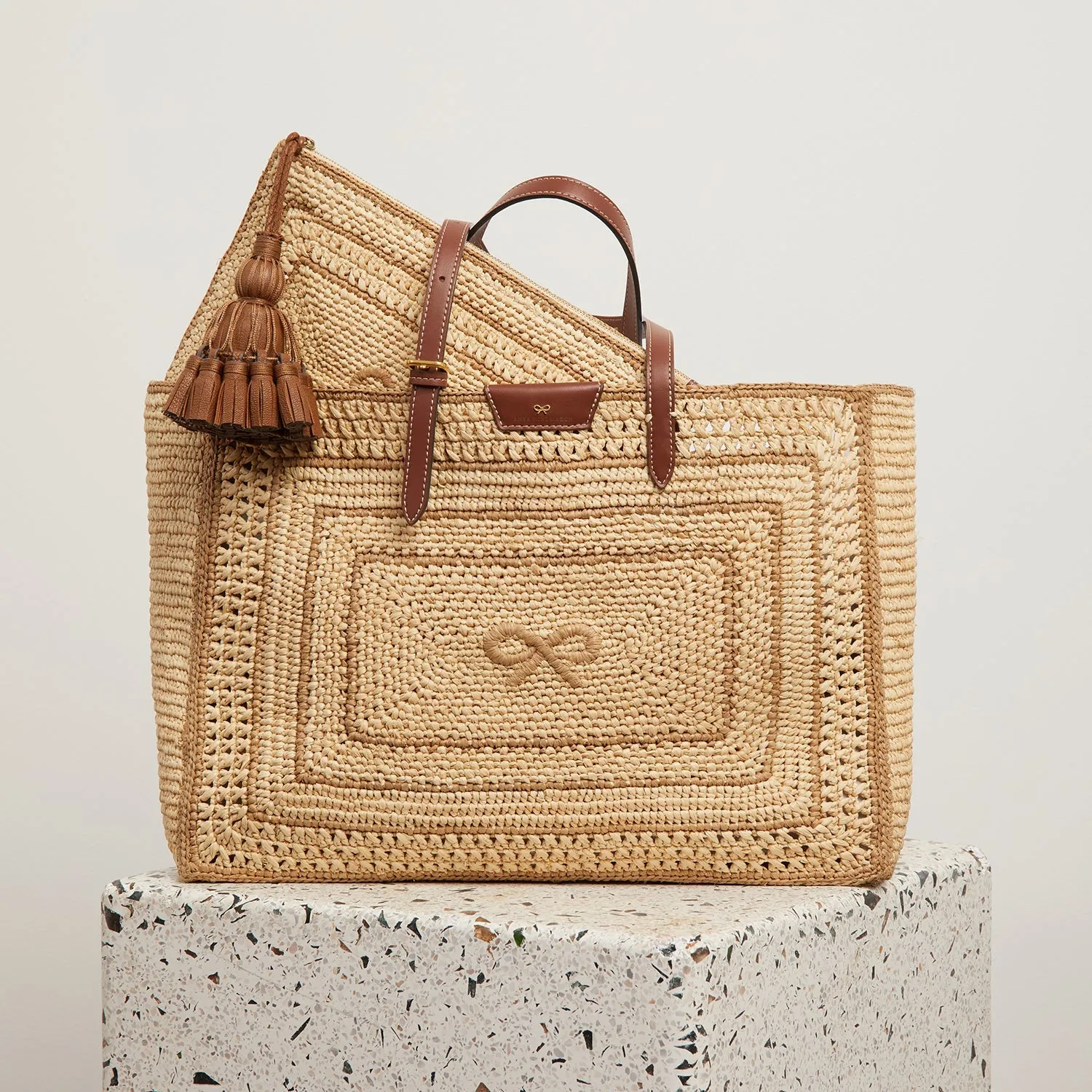 Raffia Bow Tote