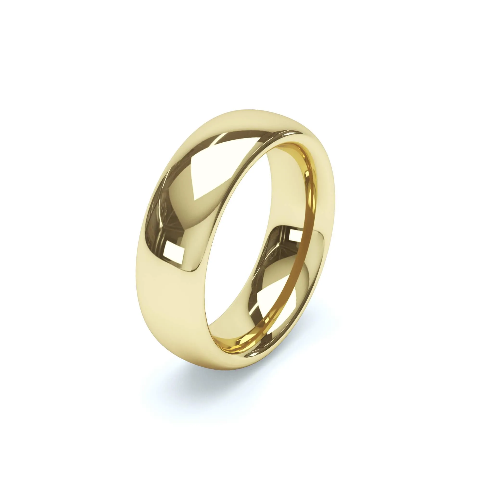 - Regular Court Profile Wedding Ring 18k Yellow Gold