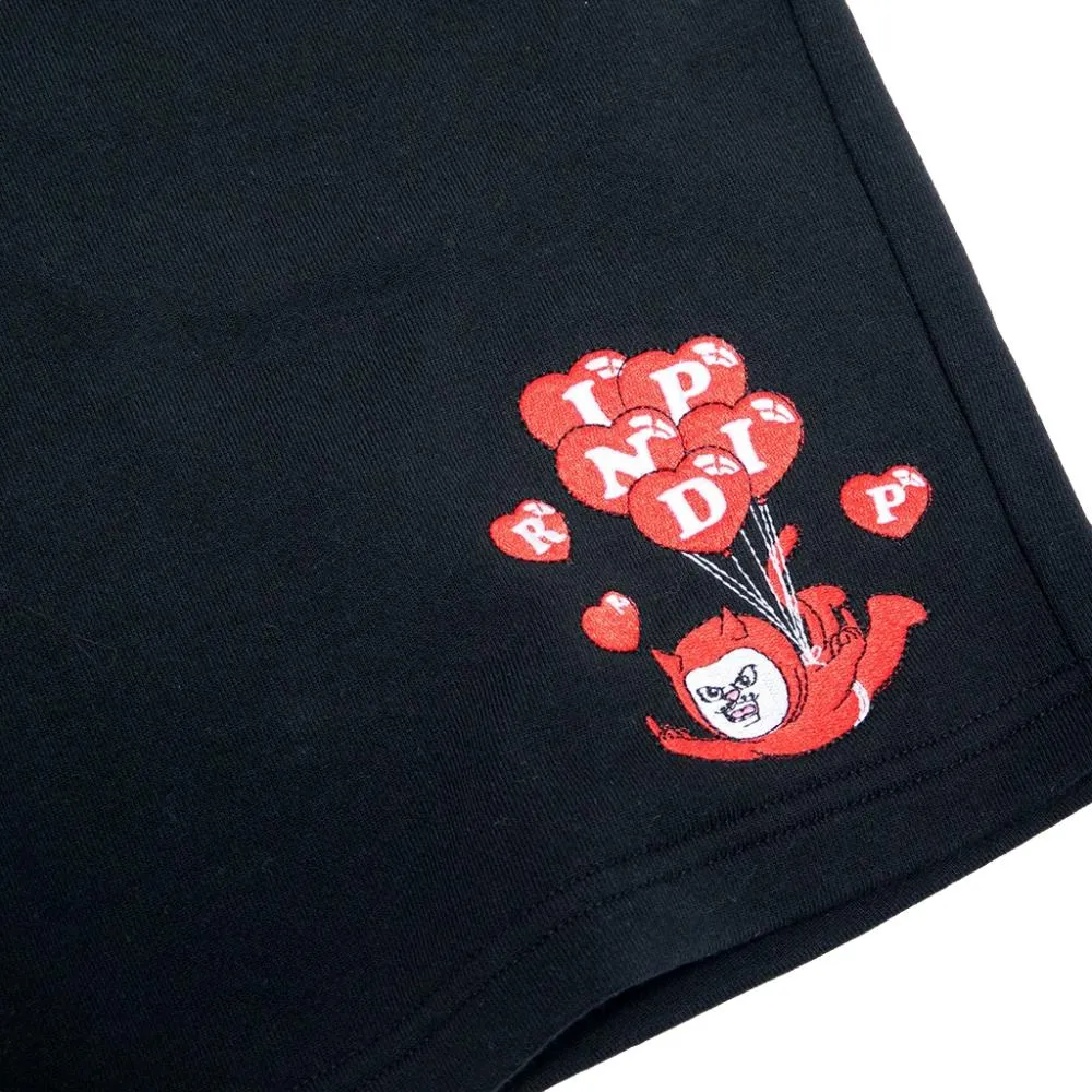 RIPNDIP CUPIDS NIGHTMARE SWEAT SHORTS-BLACK