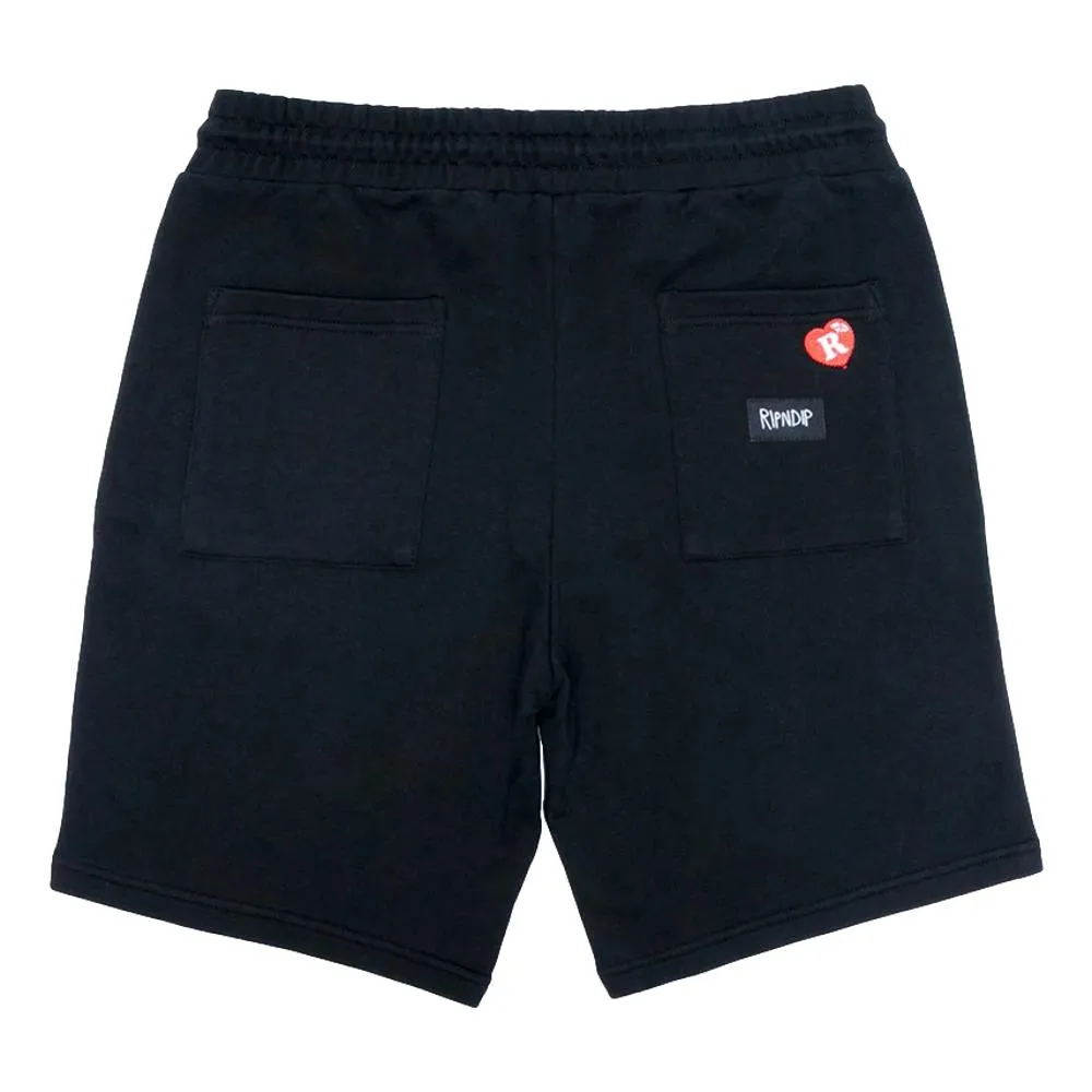 RIPNDIP CUPIDS NIGHTMARE SWEAT SHORTS-BLACK