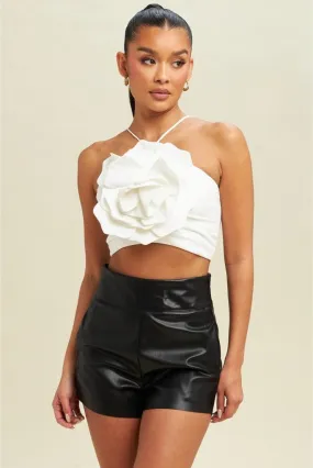 Rosie 3D Floral Applique Crop Top