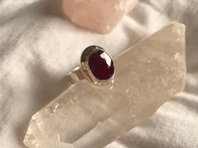 Ruby Ansley Ring - Medium Oval (Faceted)